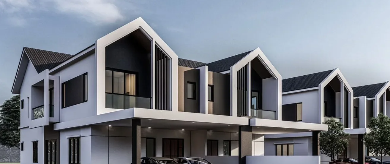 The Grand 9 Super Semi-Detached home facade at Pasir Puteh, Ipoh